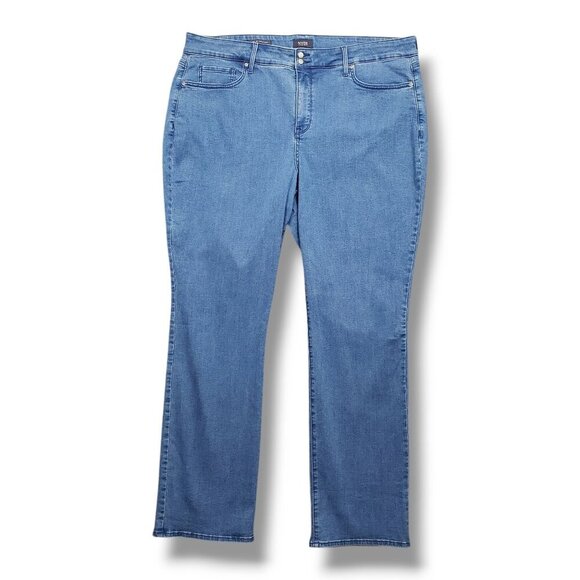 NYDJ Marilyn Straight Jeans Womens 20W Button Fly Lift Tuck High Rise - Picture 1 of 8